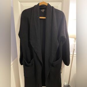 OntWelfth Women's Sweater Cardigan Black Open Size XL Viscose Blend